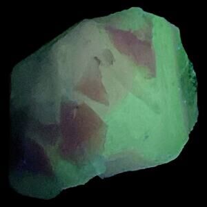 Pink Clear Opalescent Art Glass Cullet‎ Glowing Manganese Slag Glass #5GL63